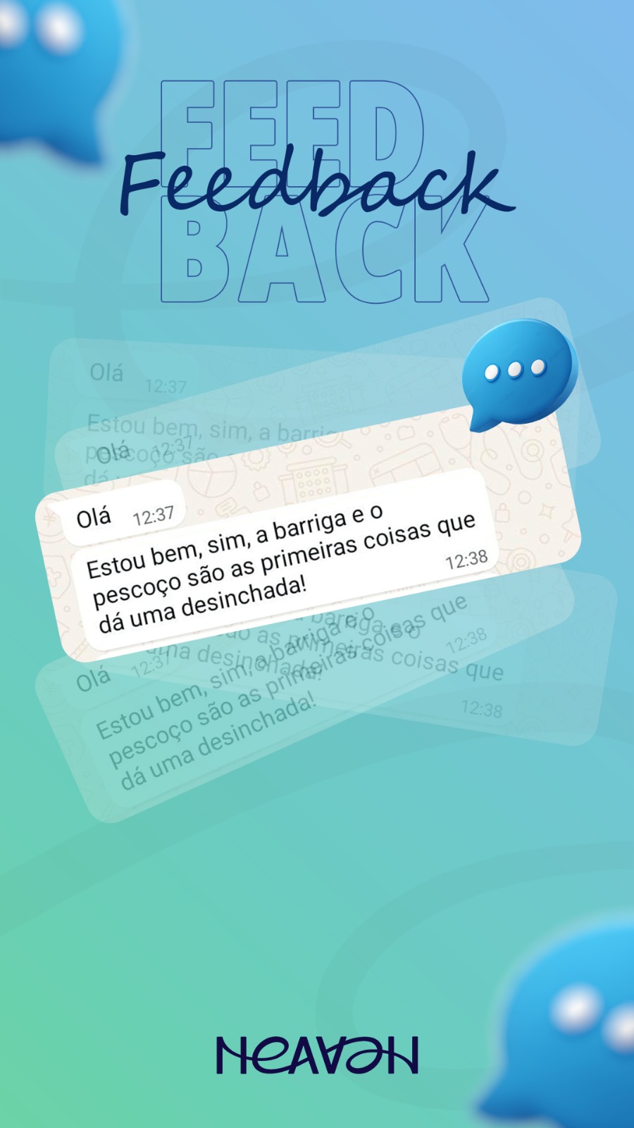 Feedback de cliente Heaven no WhatsApp
